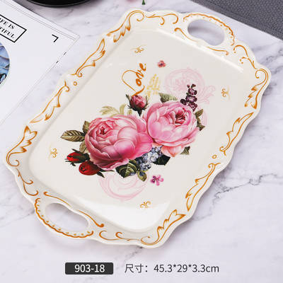 Un bon prix. Mélamine écologique de dessert de nouveau style servant Tray With Custom Logo en ligne
