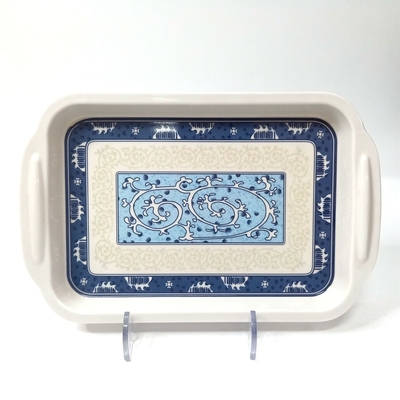 Un bon prix. 100% plateau rectangulaire de la mélamine A5, plateau blanc de nourriture de mélamine en ligne