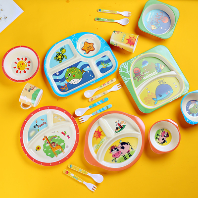 Un bon prix. Vaisselle en bambou de fibre de mélamine de catégorie comestible comme cadeau pour des enfants en ligne