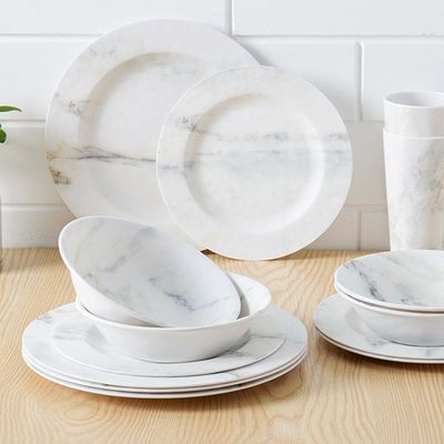 Un bon prix. Cuvette blanche écologique de portion de mélamine de couleur pour des Ramen pratiquement incassables en ligne