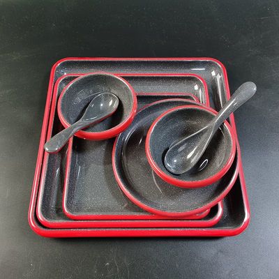 Un bon prix. Plateau de service de mélamine à l'ancienne, sans BPA, résiste à des températures de -20 à 120 degrés. en ligne