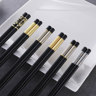 Un bon prix. De fibre de verre de couleur d'alliage de baguettes de série de Japonais utilisation argentée de famille de glissement non en ligne