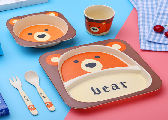 Un bon prix. ensembles animaux mignons de vaisselle de mélamine d'enfants de la conception 5pcs en ligne