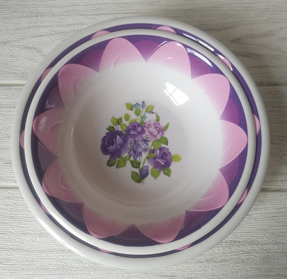Un bon prix. Conception 100% de fleur de plat de dîner de mélamine de haute catégorie en ligne