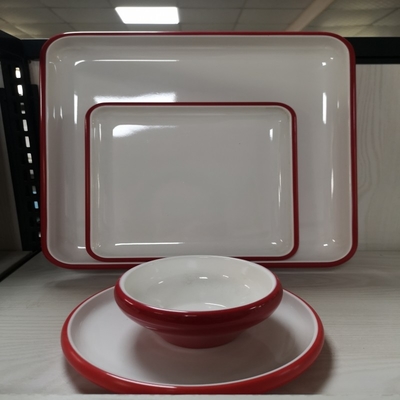 Un bon prix. Plat de dîner en plastique peu profond durable de mélamine de restaurant en ligne