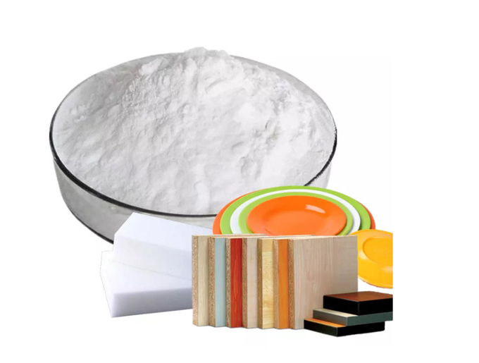 Mélamine Crystal Powder Industrial Grade du remplisseur 99,8% de résine de formaldéhyde de mélamine 0